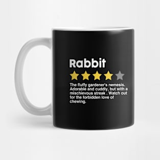 Rabbit lover rating Mug